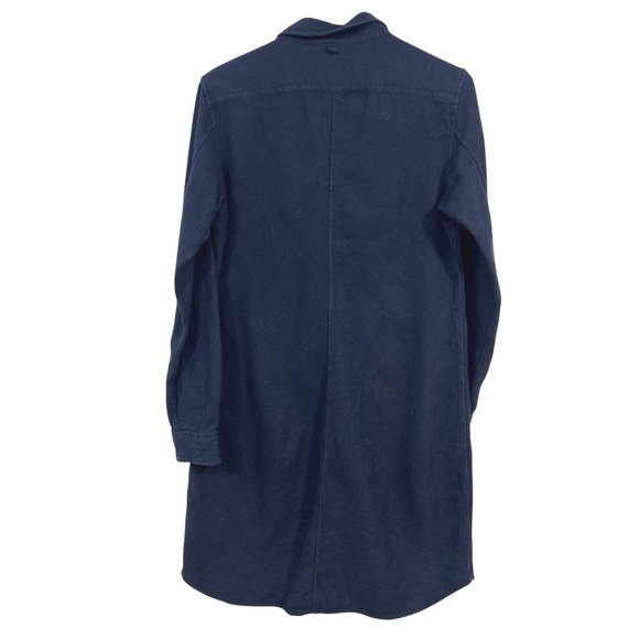 UNIQLO Ines de la‎ Fressange Navy Shirt Dress 100% Cotton Parisian Minimalist S - Picture 7 of 7